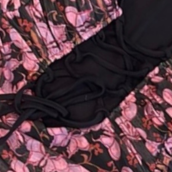 NEW FREE PEOPLE - Thong bodysuit with mesh and drawstrings size XS - Picture 6 of 8